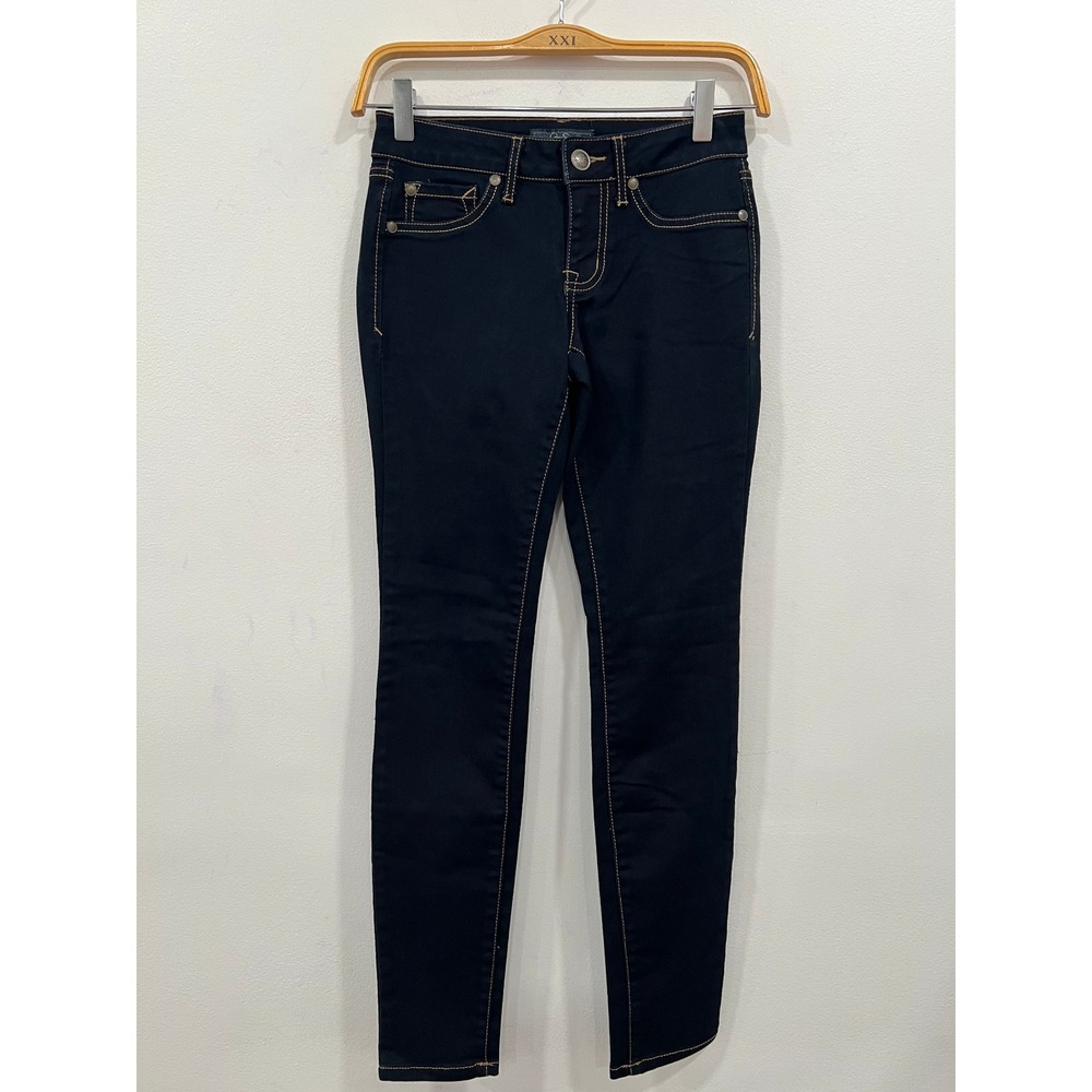 Jessica Simpson Skinny Jeans Womens Size 25 Short Blue Contrast Stitch‎ Denim